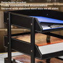 3 Tier Faux Leather File Tray Desktop Document Organiser 36.5x27.5x35cm