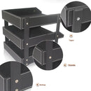 3 Tier Faux Leather File Tray Desktop Document Organiser 36.5x27.5x35cm