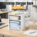 Desktop Pegboard Drawer Storage Shelf Multi Layer Home Office Desk Organiser - 3-Layer