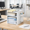 Desktop Pegboard Drawer Storage Shelf Multi Layer Home Office Desk Organiser - 3-Layer