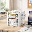 Desktop Pegboard Drawer Storage Shelf Multi Layer Home Office Desk Organiser - 3-Layer