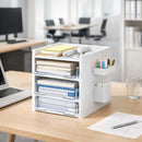 Desktop Pegboard Drawer Storage Shelf Multi Layer Home Office Desk Organiser - 4-Layer
