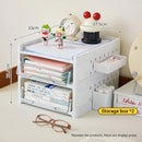 Desktop Pegboard Drawer Storage Shelf Multi Layer Home Office Desk Organiser - 4-Layer