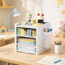 Desktop Pegboard Drawer Storage Shelf Multi Layer Home Office Desk Organiser - 4-Layer