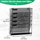 6 Layer Grid File Organizer Office Document Storage Rack Desktop Paper Sorter