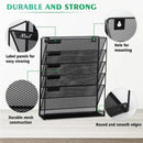 6 Layer Grid File Organizer Office Document Storage Rack Desktop Paper Sorter