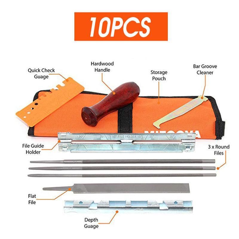 10Pcs Chain Sharpening File Kit Compatible with Stihl Tools