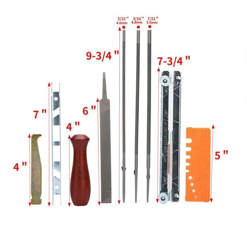10Pcs Chain Sharpening File Kit Compatible with Stihl Tools