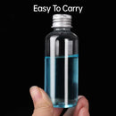 50/100pcs Clear Plastic Bottles with Aluminum Caps Liquid Dispenser Containers - 100ml-50pcs