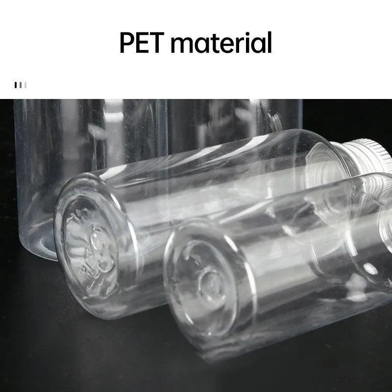 50/100pcs Clear Plastic Bottles with Aluminum Caps Liquid Dispenser Containers - 100ml-50pcs