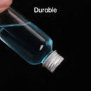 50/100pcs Clear Plastic Bottles with Aluminum Caps Liquid Dispenser Containers - 100ml-50pcs
