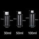 50/100pcs Clear Plastic Bottles with Aluminum Caps Liquid Dispenser Containers - 50ml-100pcs
