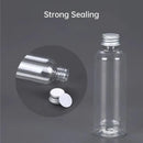 50/100pcs Clear Plastic Bottles with Aluminum Caps Liquid Dispenser Containers - 50ml-100pcs