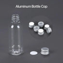 50/100pcs Clear Plastic Bottles with Aluminum Caps Liquid Dispenser Containers - 50ml-100pcs