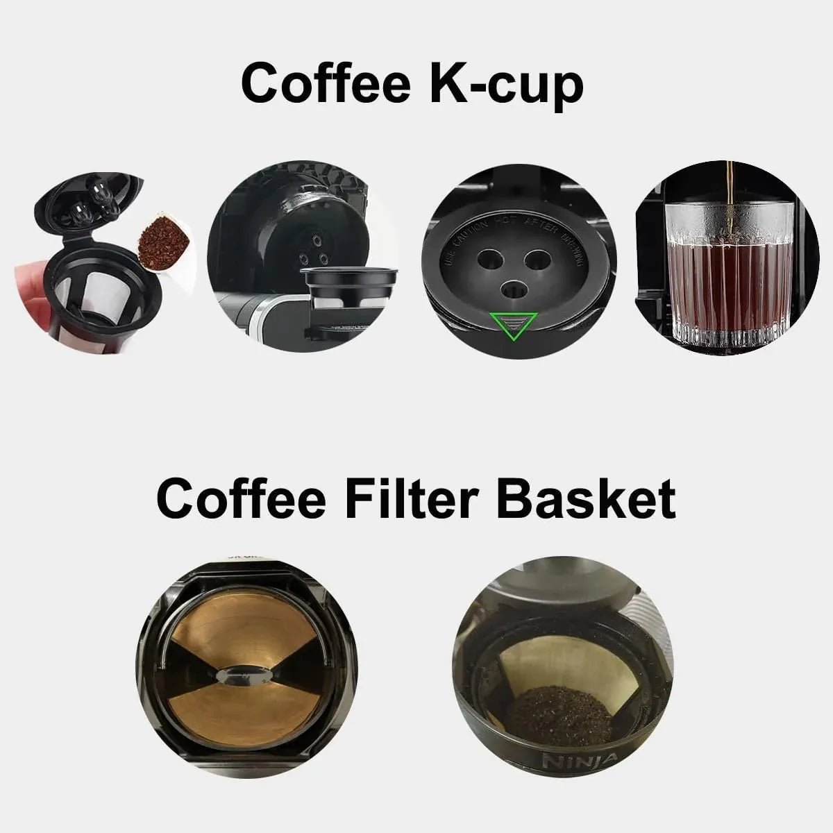 Coffee Machine Filter Standard Model Golden 304 Stainless Steel Outlet Funnel