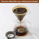 Household Hand Drip Coffee Filter Cup Reusable Plastic Cone Shaped HeatResistant - Grey