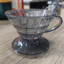 Household Hand Drip Coffee Filter Cup Reusable Plastic Cone Shaped HeatResistant - Transparent