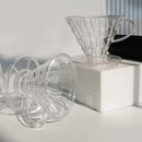 Household Hand Drip Coffee Filter Cup Reusable Plastic Cone Shaped HeatResistant - Transparent