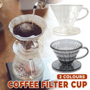 Household Hand Drip Coffee Filter Cup Reusable Plastic Cone Shaped HeatResistant - Transparent