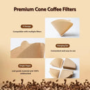 100PCS Coffee Filter Paper Drip Cone Funnel Handmade Filters for Coffee Machine - V02-100PCS