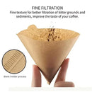 100PCS Coffee Filter Paper Drip Cone Funnel Handmade Filters for Coffee Machine - V02-100PCS