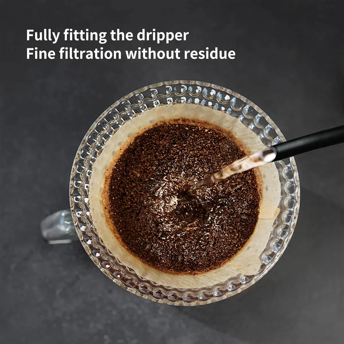 100PCS Coffee Filter Paper Drip Cone Funnel Handmade Filters for Coffee Machine - V02-100PCS