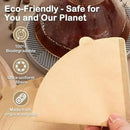 100PCS Coffee Filter Paper Drip Cone Funnel Handmade Filters for Coffee Machine - V02-100PCS