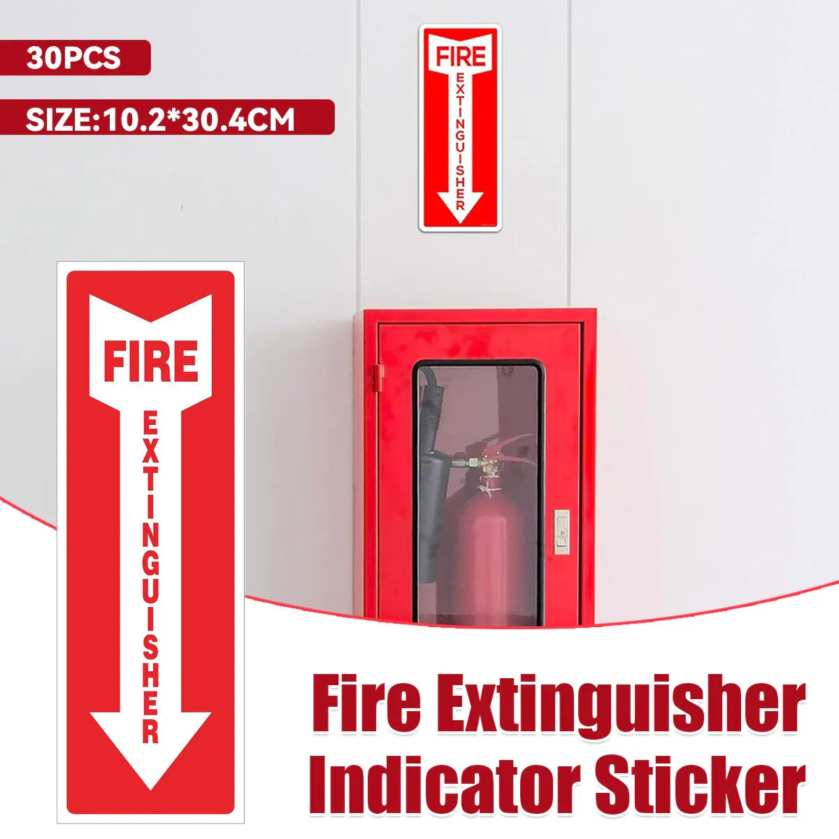 30PCS Fire Extinguisher Indicator Sticker Long-Lasting for Fire Safety Use