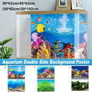 Aquarium Background Fish Tank Wallpaper Double Sided Decoration Sticker Paper - H-50cmx82cm