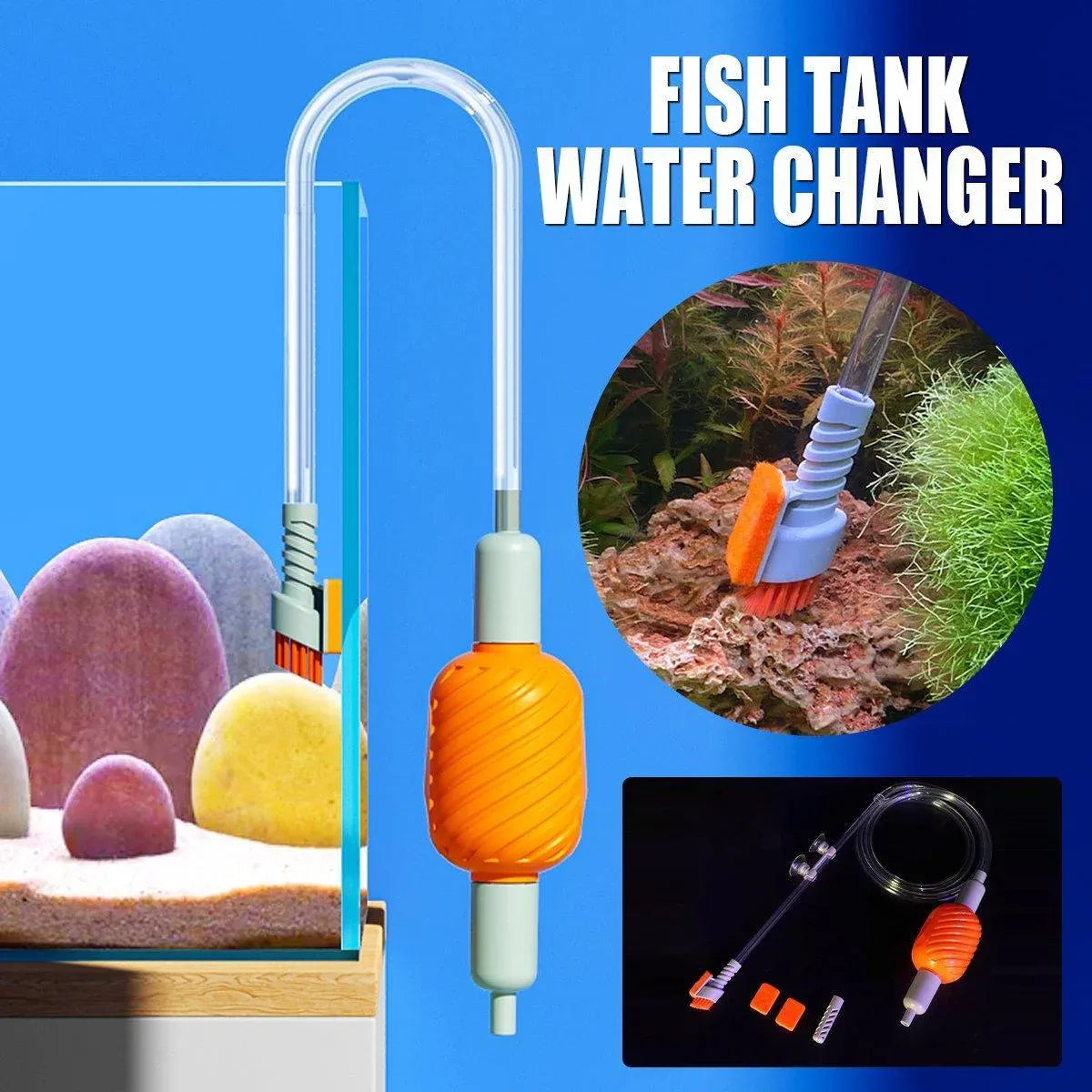 Multifunctional Fish Tank Water Changer Manual Aquarium Cleaner Supplies Kit
