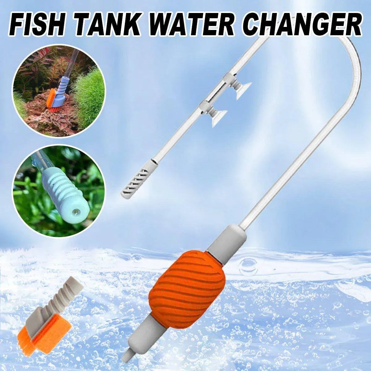 Multifunctional Fish Tank Water Changer Manual Aquarium Cleaner Supplies Kit