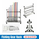 1 Fishing Rod Storage Rack with 24 Positions