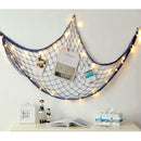 Fishing Net Decor DIY Beige/Blue Nautical Decorative Beach Mediterranean Party - Blue