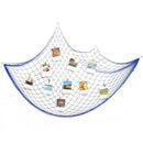 Fishing Net Decor DIY Beige/Blue Nautical Decorative Beach Mediterranean Party - Blue