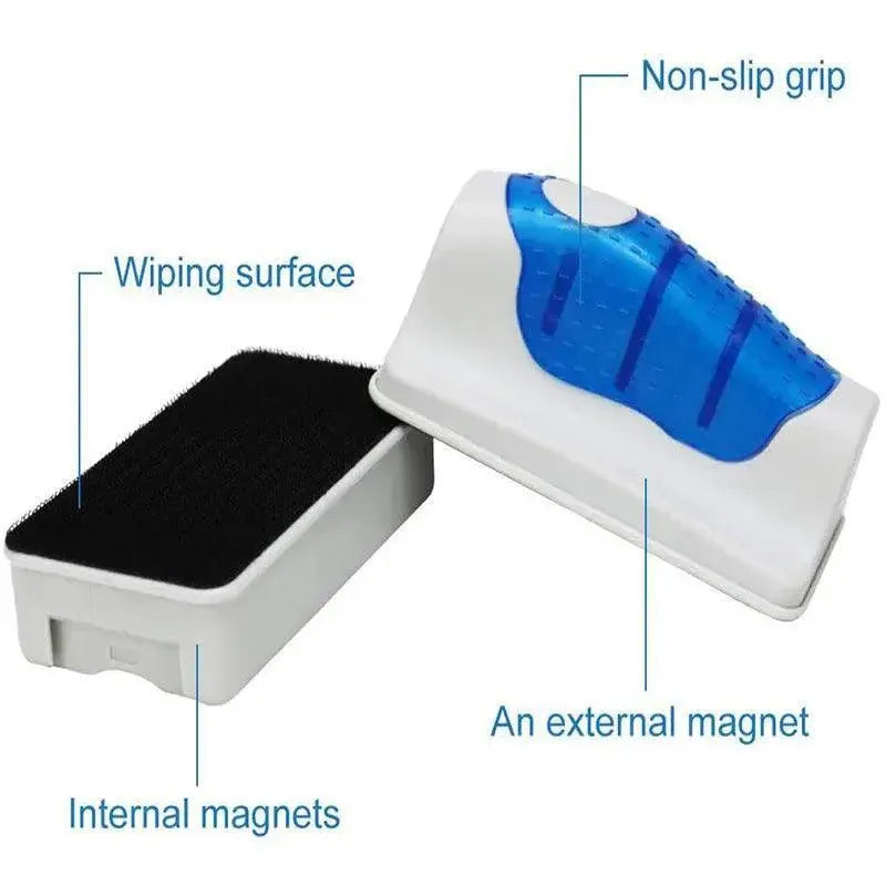 Aquarium Glass Cleaner Brush with Algae Magnet for Fish Tanks Cleaning - S