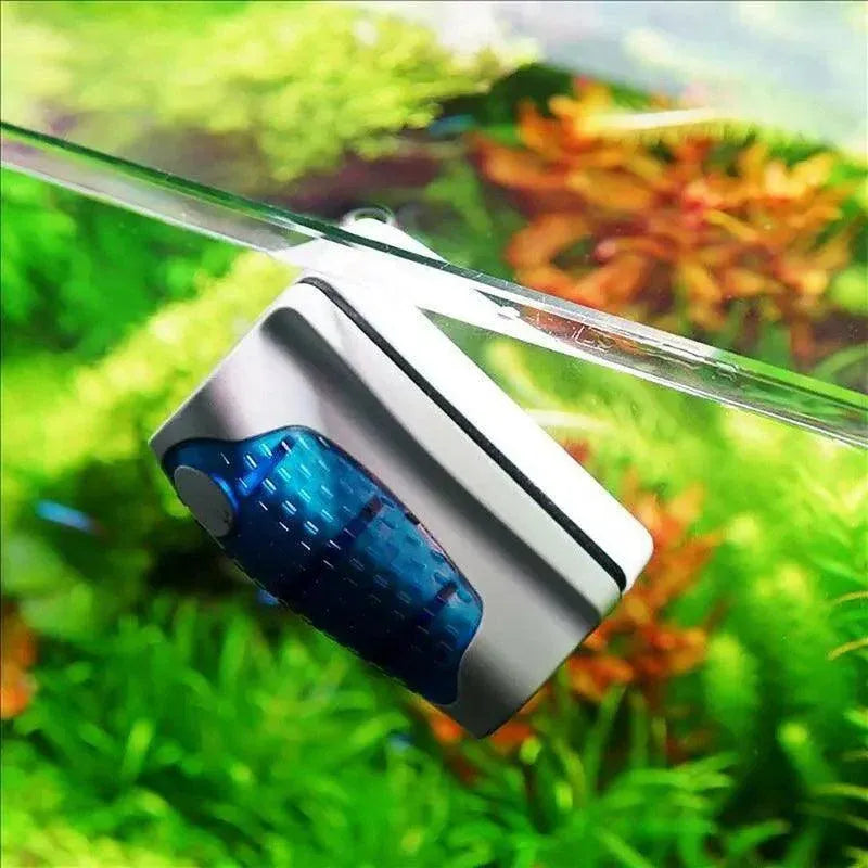 Aquarium Glass Cleaner Brush with Algae Magnet for Fish Tanks Cleaning - S