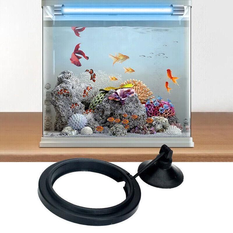 Fish Feeding Ring Aquarium Fish Tank Feeder Floating Fish Food Feeder Fish Food Blue - Blue Square