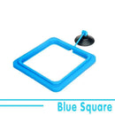 Fish Feeding Ring Aquarium Fish Tank Feeder Floating Fish Food Feeder Fish Food Blue - Blue Square