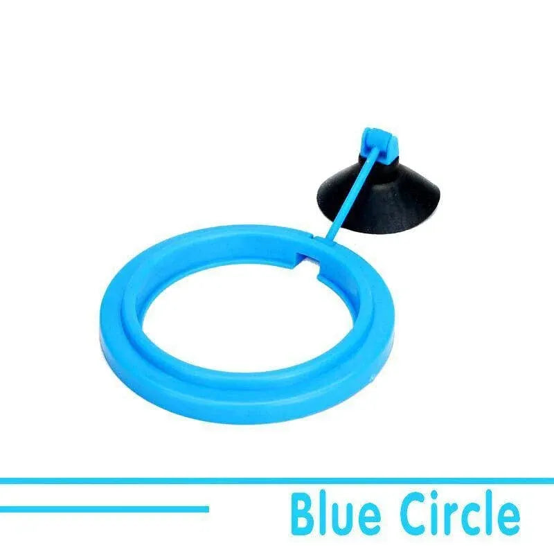 Fish Feeding Ring Aquarium Fish Tank Feeder Floating Fish Food Feeder Fish Food Blue - Blue Square
