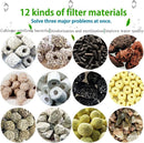 12In1 Ceramic Bio Ball Filter Media Biological Rings For Aquarium Fish Tank Pond