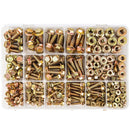 521pcs 8.8 Grade Zinc Plated Flange Bolt Nut Washer Assortment Kit M6 M8 M10