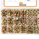 521pcs 8.8 Grade Zinc Plated Flange Bolt Nut Washer Assortment Kit M6 M8 M10