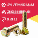 521pcs 8.8 Grade Zinc Plated Flange Bolt Nut Washer Assortment Kit M6 M8 M10