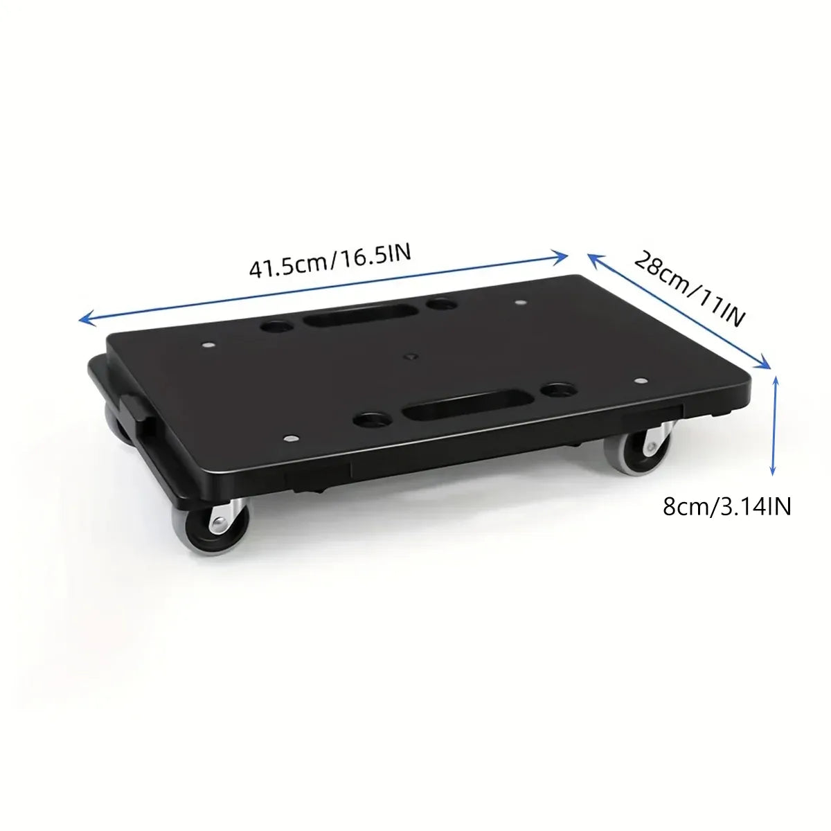 Heavy Duty Rolling Utility Cart for Office Warehouse Silent Portable Trolley