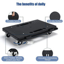 Heavy Duty Rolling Utility Cart for Office Warehouse Silent Portable Trolley