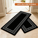 Household Floor Mats 2 Piece Set Non Slip Water Absorbent Dust-Proof Floor Mat - Diamond-shaped
