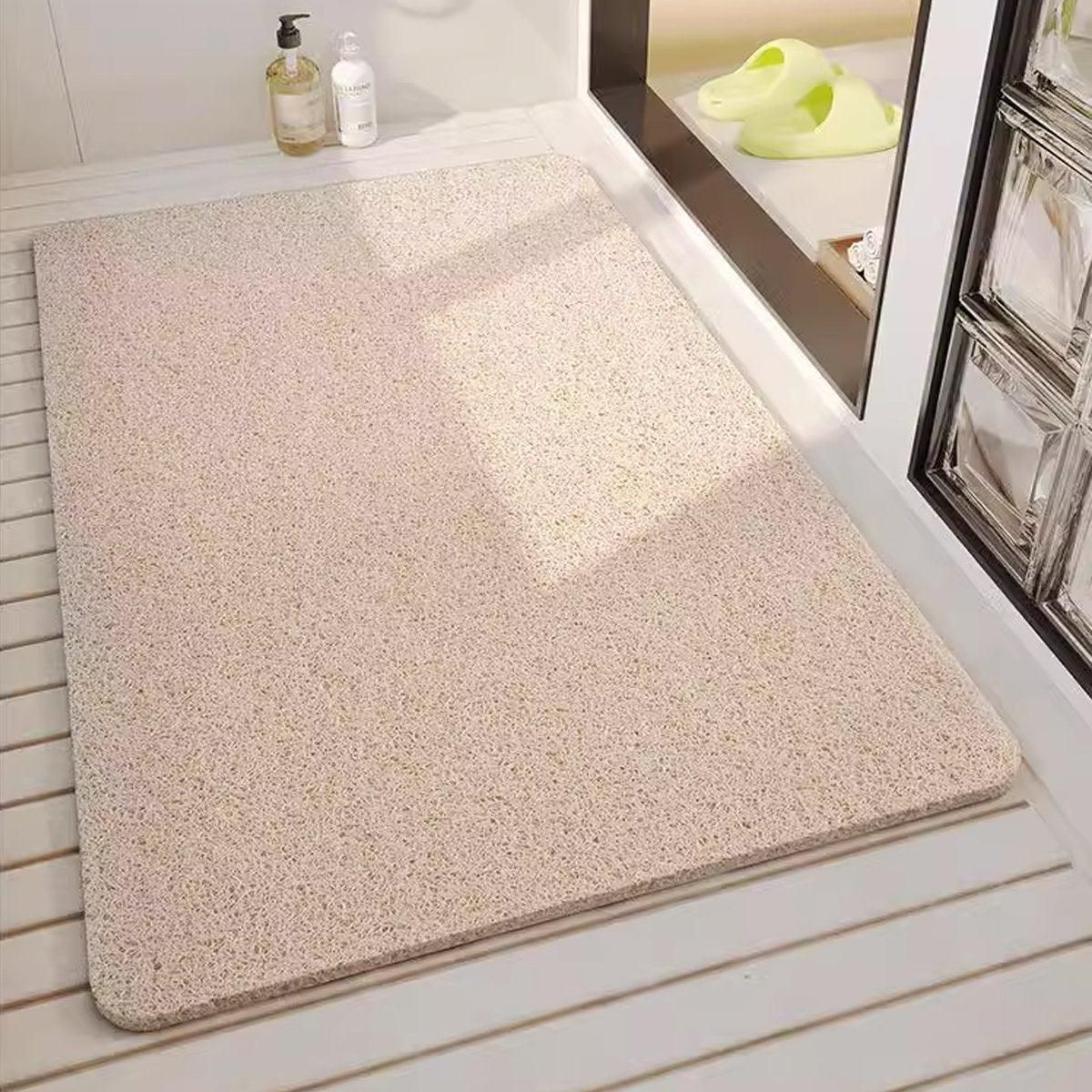 Waterproof Non-Slip Bathroom Shower Mat Anti-Slip Rug Toilet Floor Mat Washable - Cream-40*60cm
