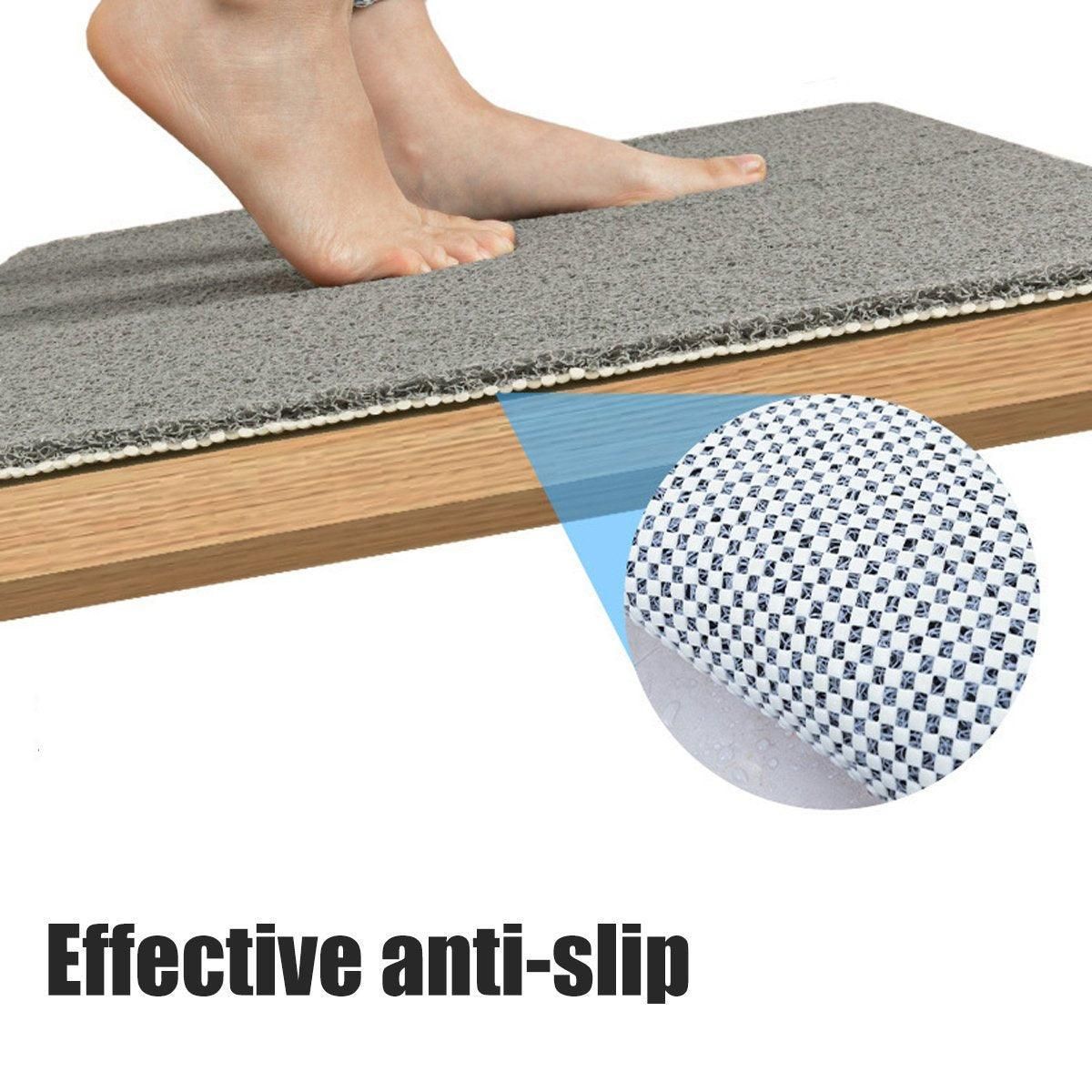 Waterproof Non-Slip Bathroom Shower Mat Anti-Slip Rug Toilet Floor Mat Washable - Cream-40*60cm