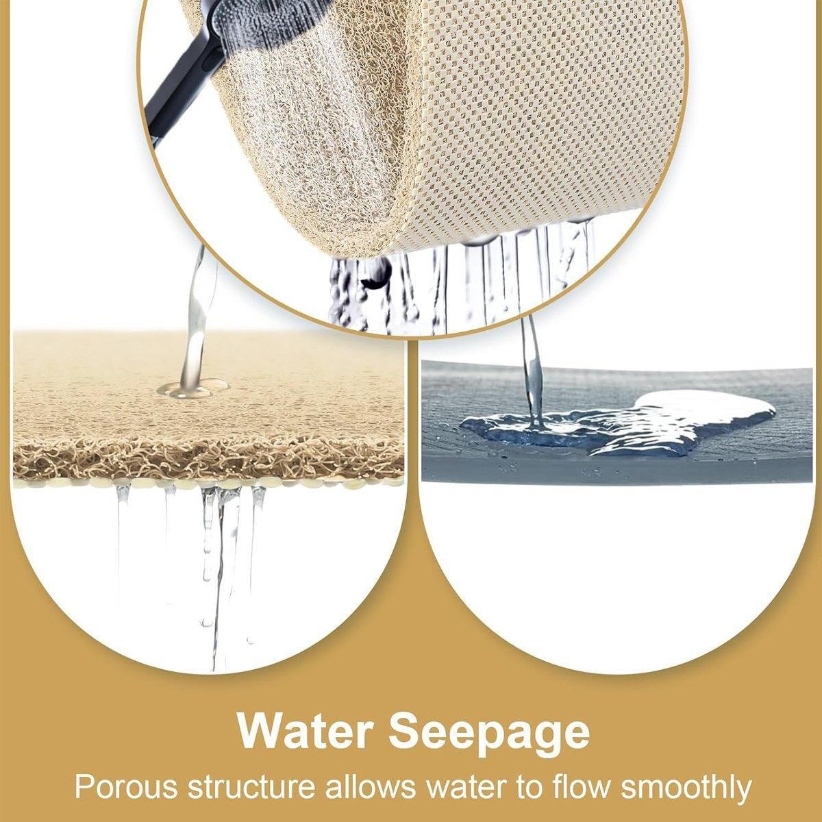 Waterproof Non-Slip Bathroom Shower Mat Anti-Slip Rug Toilet Floor Mat Washable - Cream-43*75cm