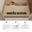 Cartoon Non Slip Household Silk Circle Floor Mat Durable Entryway Rug Can Be Cut - Dog